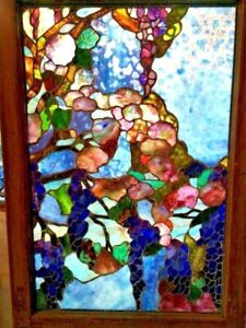 Vintage Stained Glass Window Panel by Salvatore Polizzi 1978 