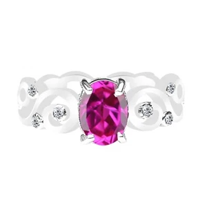 2,25 Karat Ovale Form Natürlich Afrikanisch Turmalin Ring Im 925 Sterling Silber - Bild 1 von 4