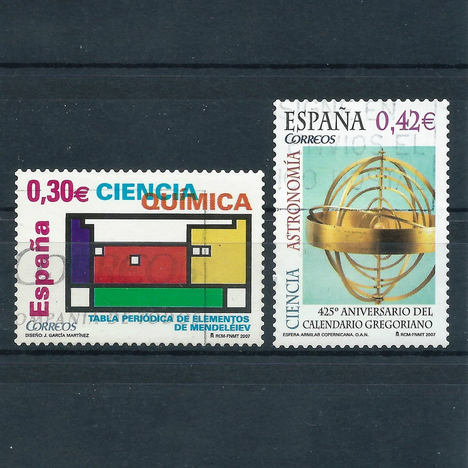 ESPAÑA 2007—SERIE COMPLETA—CIENCIA—SELLOS USADOS—TIMBRES OBLITÉRÉS—USED STAMPS - Imagen 1 de 1