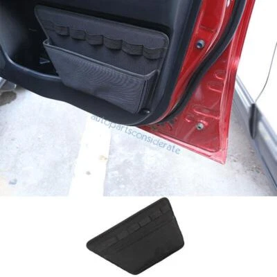 Caja de almacenamiento puerta lateral interior tela negra para Toyota Tacoma 2016 2017-2022 2023 Foto 1 de 4
