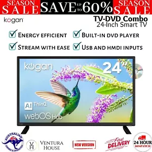 Kogan 24" LED WebOS ThinQ AI Smart TV & DVD Combo USB Home Theatre Entertainment - Picture 1 of 12