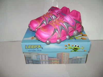 NIB Stride Rite Leepz Light Up Sneaker Kids Girls Shoes sz 9 M Pink Leather - Image 1 of 4