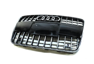 2010-2015 AUDI Q7 (4L) GRADE DIANTEIRA PRINCIPAL DO CAPÔ CENTRAL ACABAMENTO DE VENTILAÇÃO DE AR (PRETO) - Imagem 1 de 4