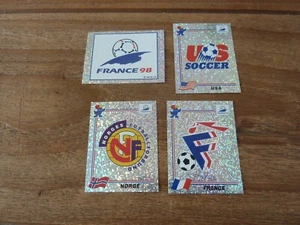Pegatinas de lámina con insignia Panini Francia 98 - Espalda azul - 1998 - En muy buena condición - ¡Elige pegatinas! - Imagen 1 de 18