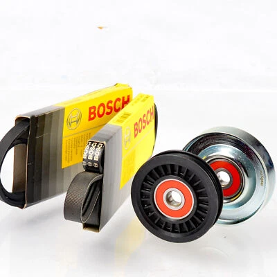 BOSCH 3PK675 4PK1060 Keilrippenriemen + Rolle für MICRA III K12 mit Klima NISSAN - Bild 1 von 4