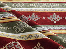 Kilim ethnic fabric upholstery tapestry southwestern boho ethnic maroon red gray