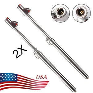 2pc Heavy Duty Tire Air Pressure Gauge Straight-on Dual Head for Truck RV 150PSI - Picture 1 of 8
