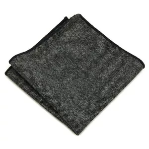 Men Solid Color Wool Cotton Pocket Square Wedding Party Handkerchief Hanky NEW - Picture 1 of 19