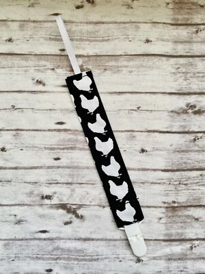 Country Chickens Farm Pacifier Clip Baby Boy Girl - Image 1 of 2