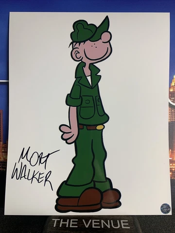 MORT WALKER (BEETLE BAILEY CARTOONIST) Signed 8x10 glossy photo - AUTO with COA Cover
