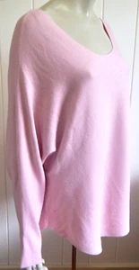 Willow Tree beautiful pink cotton blend relaxed knit top size L/XL (14 - 18) - Picture 1 of 3