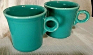 Fiesta Fiestaware Türkis Homer Laughlin USA Kaffeetasse Becher 2er Set - Bild 1 von 9