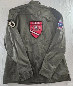 Camicia San Francisco 49ers Shacket uomo grande verde militare toppe campo NFL - Foto 1 di 19