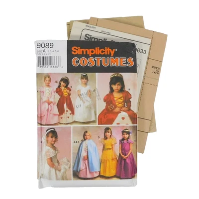 Simplicity 9089 Child Costume Princess Bride Pattern Size 2-6 Uncut Fairytale - Image 1 of 4