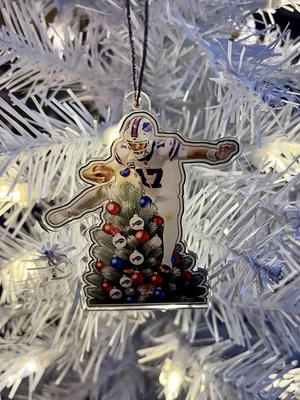 Josh Allen Buffalo Árbol de Navidad Obstáculo Bills Ventilador Árbol de Navidad/Adorno de Coche Foto 1 de 4