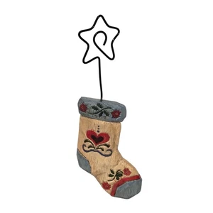 2003 Jim Shore Stocking Photo Holder Christmas Ornament - Picture 1 of 3