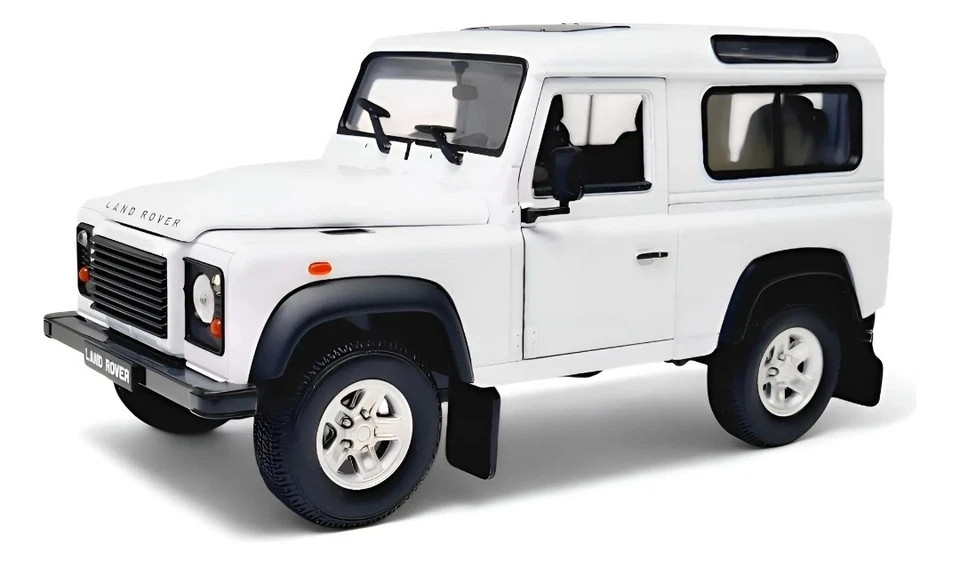 Qualified Interior 90 Jeep LAND ROVER DEFENDER White Sand 1/24 Diecast Amalgam C - Image 1 of 3