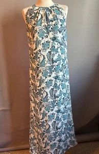 LOFT Blue Floral Sleeveless Maxi - Size 2 - Picture 1 of 5