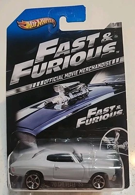 Mattel Hot Wheels Fast & Furious #5 1970 Chevy Chevelle ft. gray MISB - Image 1 of 2