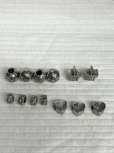 Lot Of 13 Silver Tone Bracelet Charms - Bild 1 von 13