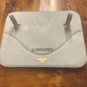Vtg Longines Watch Dealers Jewelers Display Jewelry Logo Gray And Gold Rare - Picture 1 of 9