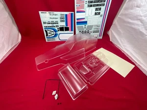 Team Associated RC10 CLASSIC CLEAR BODY + WING DECALS window mask 60TH 40TH new - Picture 1 of 3