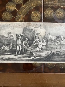 Original Harvesters Rest Radierung Jean Jacques de Boissieu 1795 - Bild 1 von 7