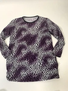 Womens Cheetah Print Long Sleeve Top Large - Picture 1 of 6
