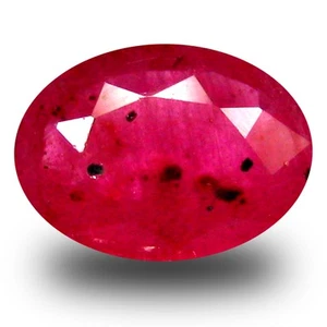 Piedra preciosa natural de zafiro rojo de 0,73 quilates tremenda forma ovalada (7 x 5 mm) - Imagen 1 de 1