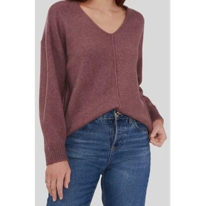 Neu mit Etikett Vince Camuto lila Acrylpullover mit V-Ausschnitt weich Größe XS - Bild 1 von 2