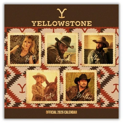 DANILO PROMOTIONS LTD 2026 Calendar Yellowstone Month to View Square Calendar TV Official Product