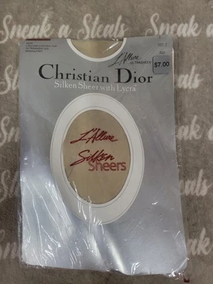 Christian Dior Ultra Silken Sheer Control Top Pantyhose - Ash (Size 2) - Sealed - Image 1 of 2
