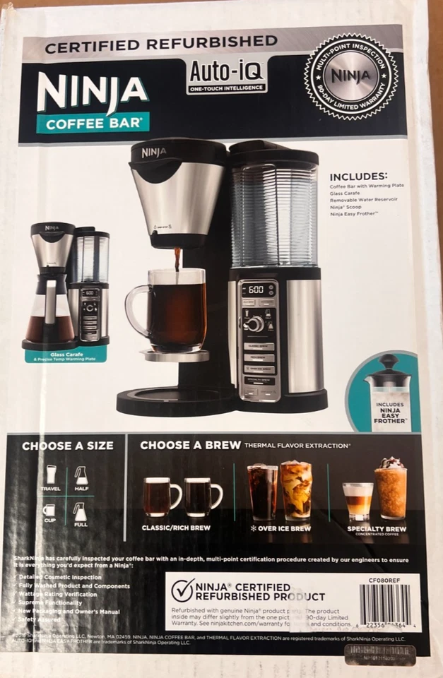 Ninja - Coffee Bar Brewer CF081 with Glass Carafe - Stainless Steel/Black - Image 1 of 1