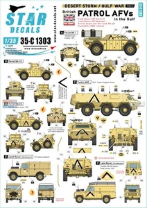 SRD35C1303 1:35 Star Decals - Desert Storm / Gulf War #3: British Patrol AFVs - Bild 1 von 3