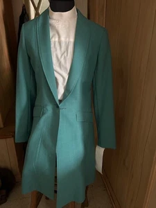DAY COAT Saddleseat "Reed Hill" Women’s Sage Green Wool Blend Size 12 NEW - Picture 1 of 5