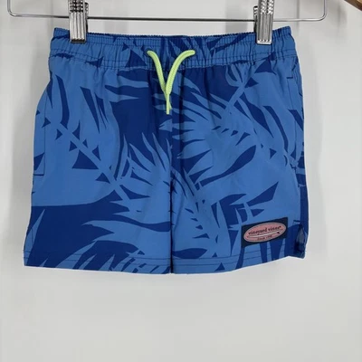 Vineyard Vines Swim Trunks Boys 4T Chappy Palm Maritime Water Repellent Shorts - Image 1 of 4