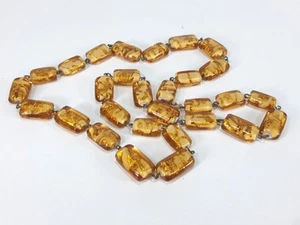 Vintage MURANO Gold Foil Beaded Necklace - Bild 1 von 9