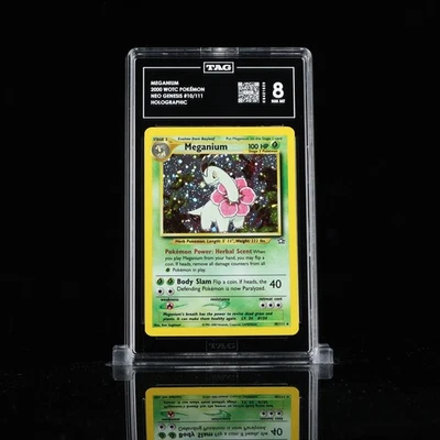 2000 POKEMON NEO GENESIS #10 MEGANIUM-HOLO TAG 8 WOTC - Image 1 of 2