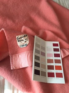VINTAGE 'WITNEY' PINK 100% WOOL BLANKET 68” x 85”  - Picture 1 of 10