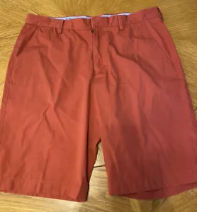 J. Crew Men's Burnt Orange 100% Cotton Khaki Chinos Shorts Size 35 Flat front - Picture 1 of 5
