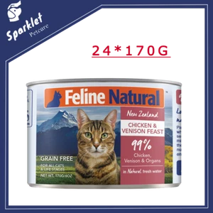 FELINE NATURAL (K9) Wet Cat Food Chicken & Venison 24*170g - Picture 1 of 1