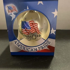 2 Never Used 2001 Krebs American Pride Round Ornaments United we Stand, God(SU33 - Picture 1 of 8
