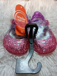 WONDER NATION SIZE "3" "5" "6" TODDLER "PURPLE" MARY JANE SOFT RUBBER-LIKE SHOES - Picture 1 of 12