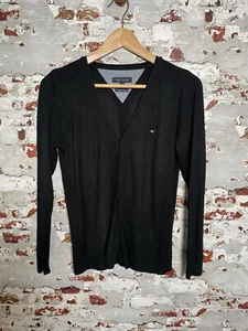 Tommy Hilfiger Women's Premium Cotton Black Cardigan Size Large L - Picture 1 of 8