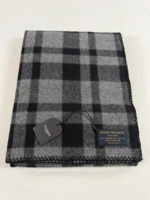 FILSON MACKINAW WOOL BLANKET CHARCOAL BLACK NWT - Image 1 of 4