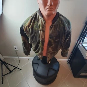 vtg LIBERTY Realtree hardwoods camo bomber snap jacket SEE MEASURES quilt lined  - Picture 1 of 8