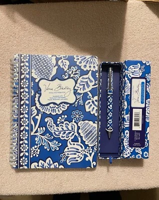 Juego de mini cuaderno y bolígrafo Vera Bradley Blue Lagoon nuevo con etiquetas retirado ¡Raro! Foto 1 de 4