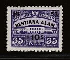 1953 Indonesia 35 +10S Bandung Post Office Ovpt 'Bentjana Alam' Vfu