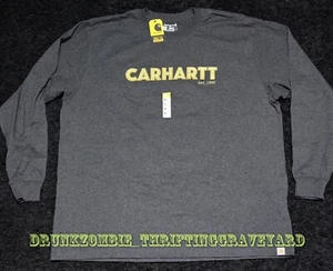 Carhartt Herren Logo LOOSE FIT Heavyweight Longsleeve Heather Dark Grey XXL - Bild 1 von 7