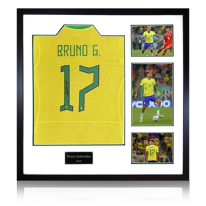 Bruno Guimarães Signed Brazil Shirt Elite Frame - Picture 1 of 4